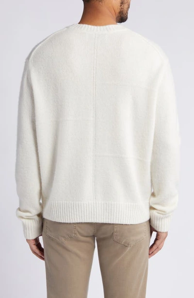 Shop Frame Cashmere & Silk Crewneck Sweater In Vanilla