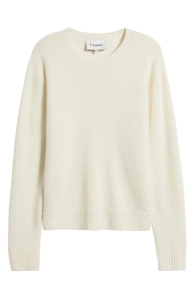 Shop Frame Cashmere & Silk Crewneck Sweater In Vanilla