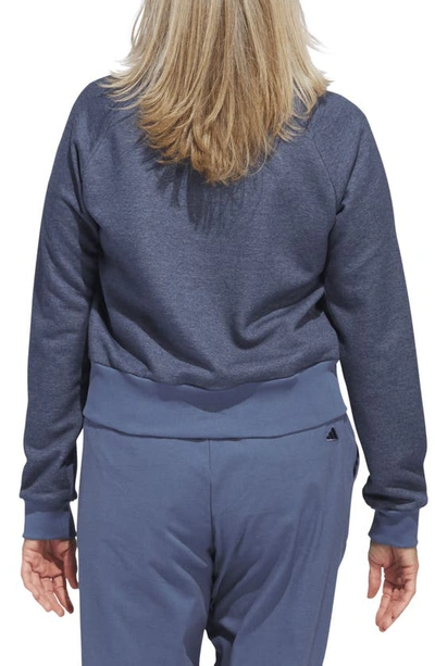 Shop Adidas Golf Go-to Collared Sweatshirt In Preloved Ink