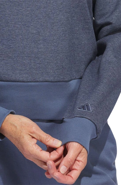 Shop Adidas Golf Go-to Collared Sweatshirt In Preloved Ink