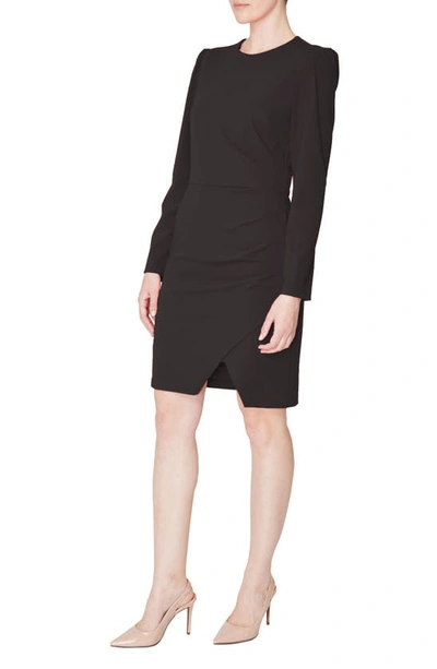 Shop Julia Jordan Clip Dot Short Sleeve Dress In Black