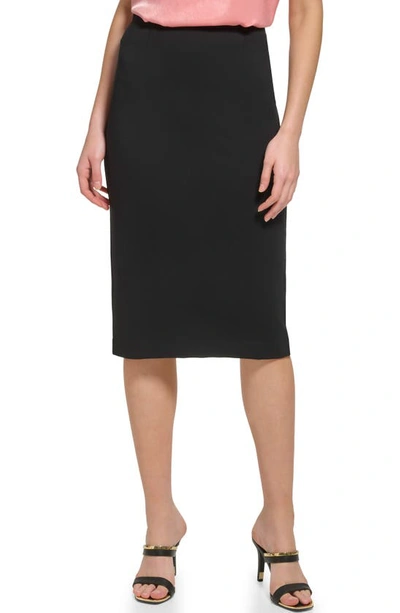 Shop Dkny Pull-on Pencil Skirt In Black