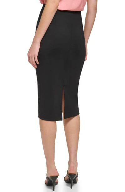 Shop Dkny Pull-on Pencil Skirt In Black
