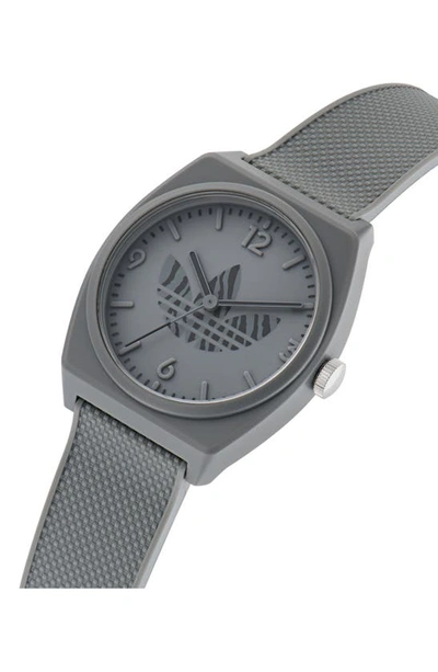 Shop Adidas Originals Adidas Resin Strap Watch, 38mm In Gray