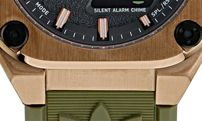 Shop Adidas Originals Adidas City Tech One Resin Strap Watch, 45mm In Green