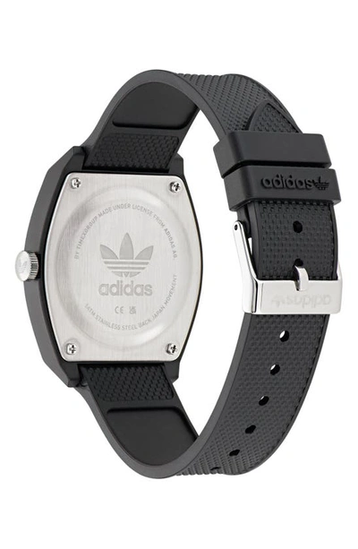 Shop Adidas Originals Adidas Resin Strap Watch, 38mm In Black
