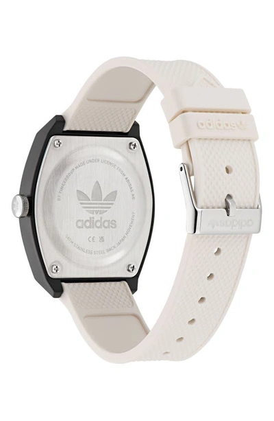 Shop Adidas Originals Adidas Resin Strap Watch, 38mm In White