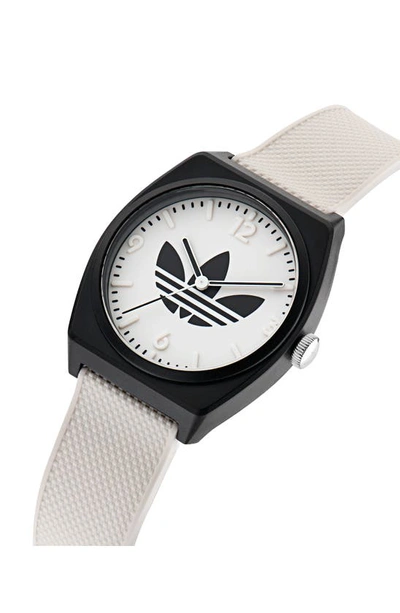 Shop Adidas Originals Adidas Resin Strap Watch, 38mm In White