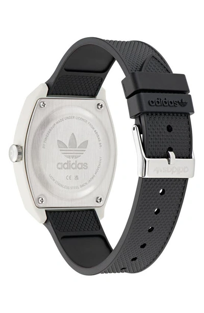 Shop Adidas Originals Resin Strap Watch, 38mm In Black