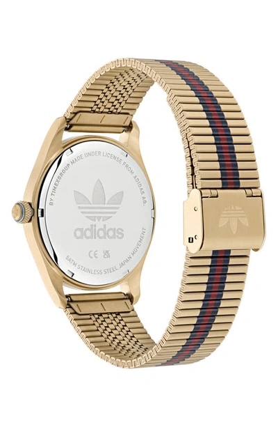 Shop Adidas Originals Code Four Bracelet Watch, 42mm In Goldone