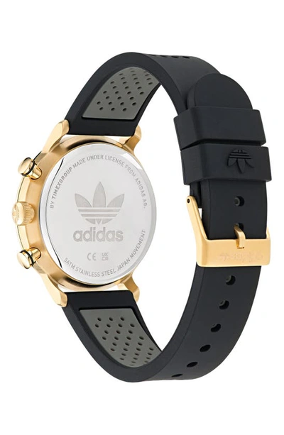 Shop Adidas Originals Adidas Code One Chronograph Silicone Strap Watch, 40mm In Black