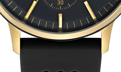 Shop Adidas Originals Code One Chronograph Silicone Strap Watch, 40mm In Black