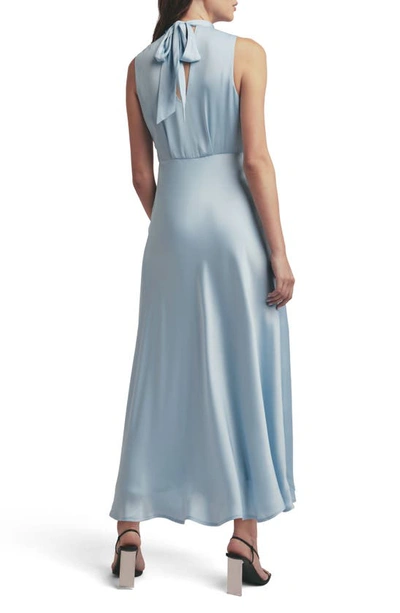 Shop Favorite Daughter The Whisk Me Away Satin Dress In Sky Blue