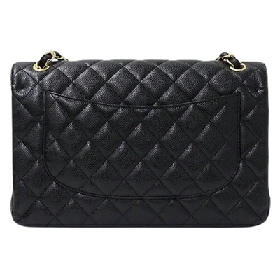 Pre-owned Chanel Classic Flap Black Leather Shopper Bag ()