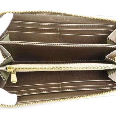 Shop Dior Lady  Gold Leather Wallet  ()
