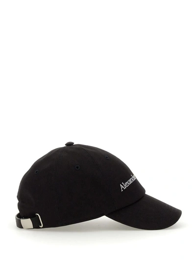 Shop Alexander Mcqueen Baseball Hat With Logo In Black