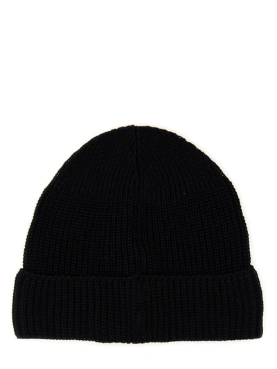 Shop C.p. Company Beanie Hat With Logo In Black
