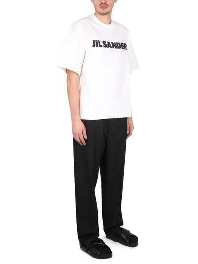 Shop Jil Sander T-shirt With Print In Ivory