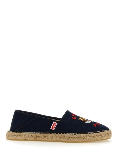 Shop Kenzo Espadrille With Logo In Blue