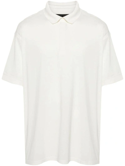 Shop Y-3 Short Sleeve Polo Shirt In Ivory