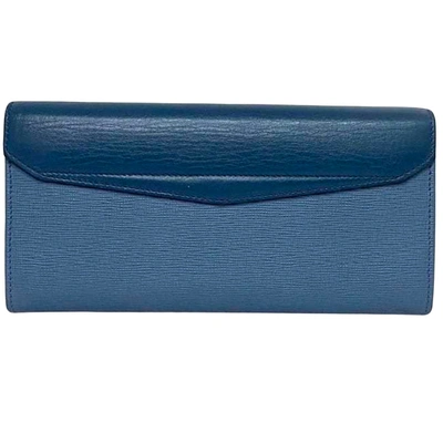Shop Fendi 2jours Blue Leather Wallet  ()