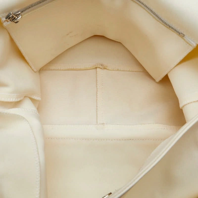 Shop Fendi White Canvas Shoulder Bag ()