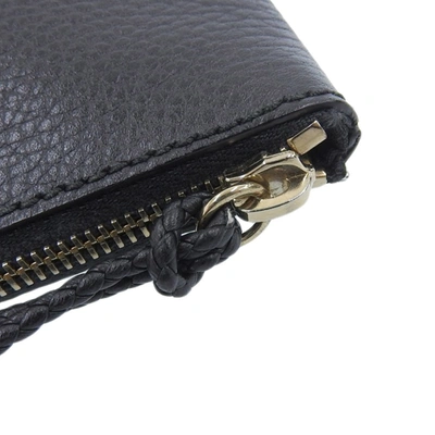 Shop Gucci Bamboo Black Leather Clutch Bag ()