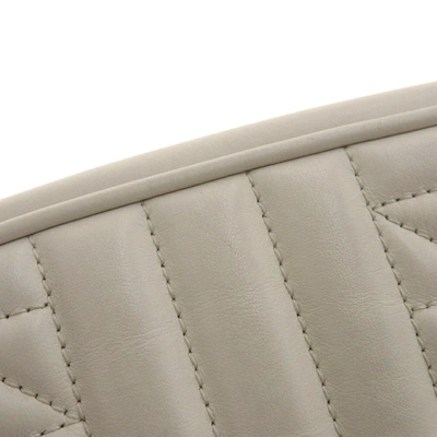Shop Gucci Gg Marmont White Leather Shoulder Bag ()
