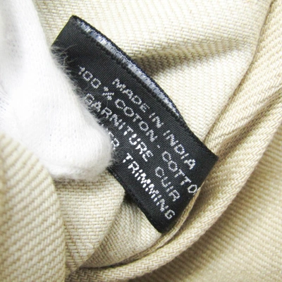Shop Hermes Hermès Calicut Ecru Cotton Tote Bag ()