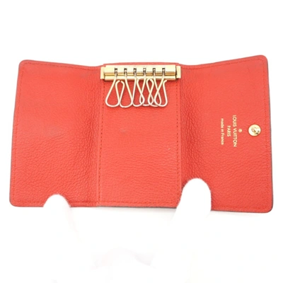 Pre-owned Louis Vuitton 6 Key Holder Red Leather Wallet  ()