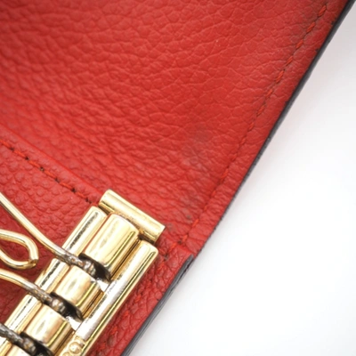 Pre-owned Louis Vuitton 6 Key Holder Red Leather Wallet  ()