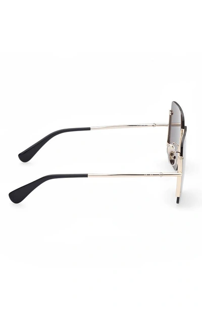 Shop Max Mara 60mm Geometric Sunglasses In Gold / Smoke