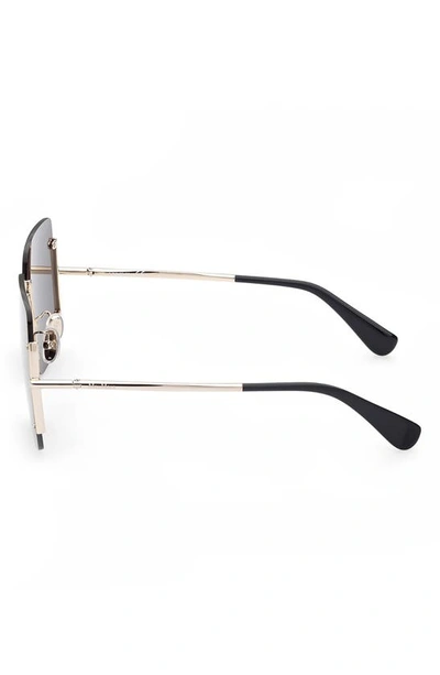 Shop Max Mara 60mm Geometric Sunglasses In Gold / Smoke