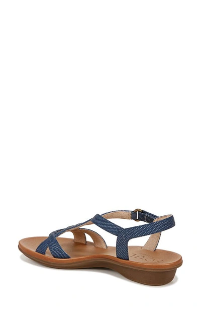Soul Naturalizer Solo Ankle Strap Sandal In Blue Fabric