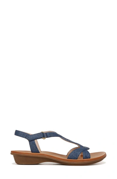 Soul Naturalizer Solo Ankle Strap Sandal In Blue Fabric