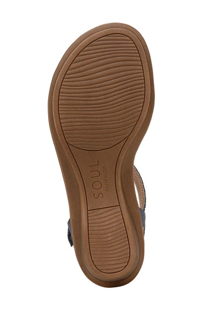 Soul Naturalizer Solo Ankle Strap Sandal In Blue Fabric