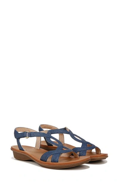 Soul Naturalizer Solo Ankle Strap Sandal In Blue Fabric