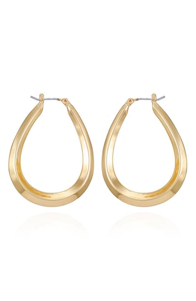 Shop Vince Camuto Teardrop Hoop Earrings In Gold