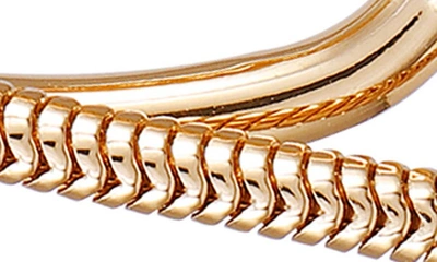 Vince Camuto Snake Chain Oval Drop Earrings In Gold