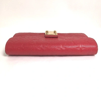 Pre-owned Louis Vuitton Metis Red Leather Wallet  ()