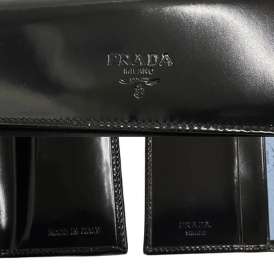 Shop Prada Black Leather Wallet  ()