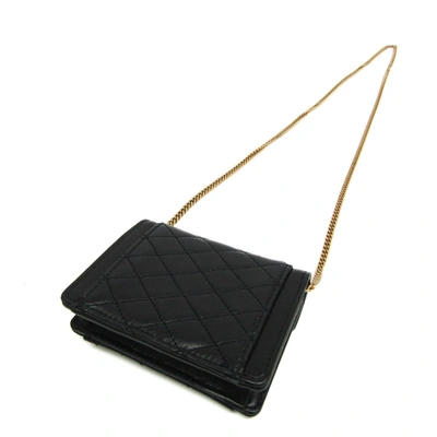 Shop Saint Laurent Gaby Black Leather Shoulder Bag ()