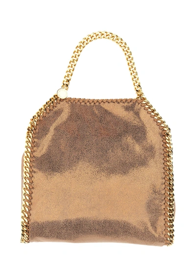 Shop Stella Mccartney Falabella Mini Bag In Bronzo