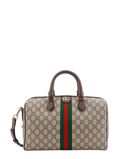 Shop Gucci Ophidia Handbag In Beige