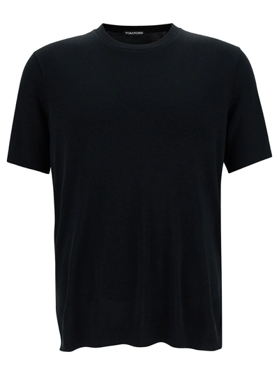Shop Tom Ford T-shirt Knit In Black