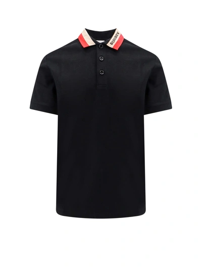 Shop Burberry Polo Shirt In Black