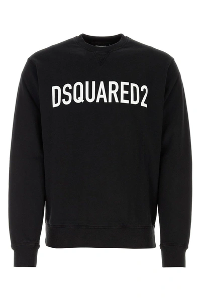 Shop Dsquared2 Logo Printed Crewneck Sweatshirt In Black
