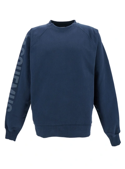 Shop Jacquemus Le Sweatshirt Typo In Blu