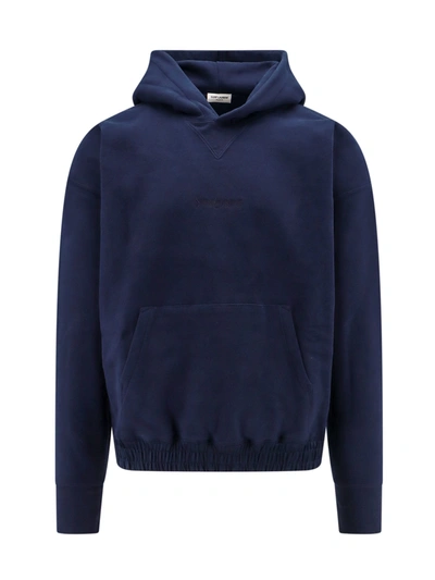 Shop Saint Laurent Sweatshirt In Blue