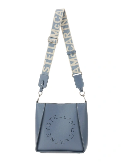 Shop Stella Mccartney Shoulder Bag With Logo In Celeste